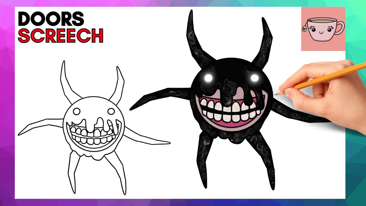 How to draw screech doors easy step by step drawing tutorial