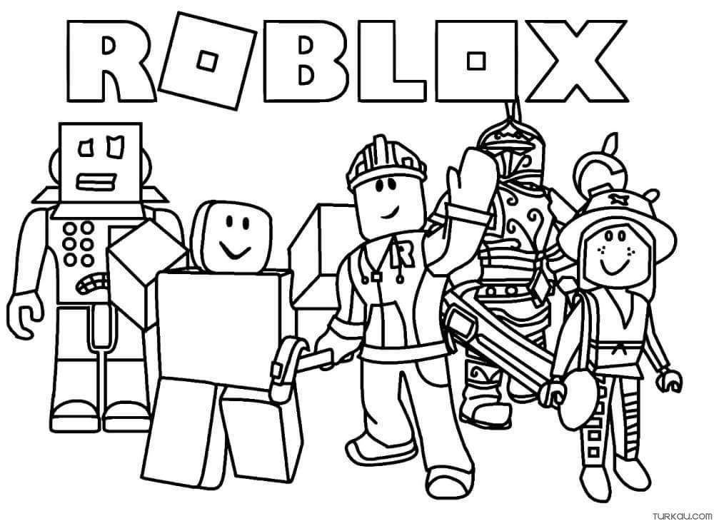 Cartoon roblox coloring page