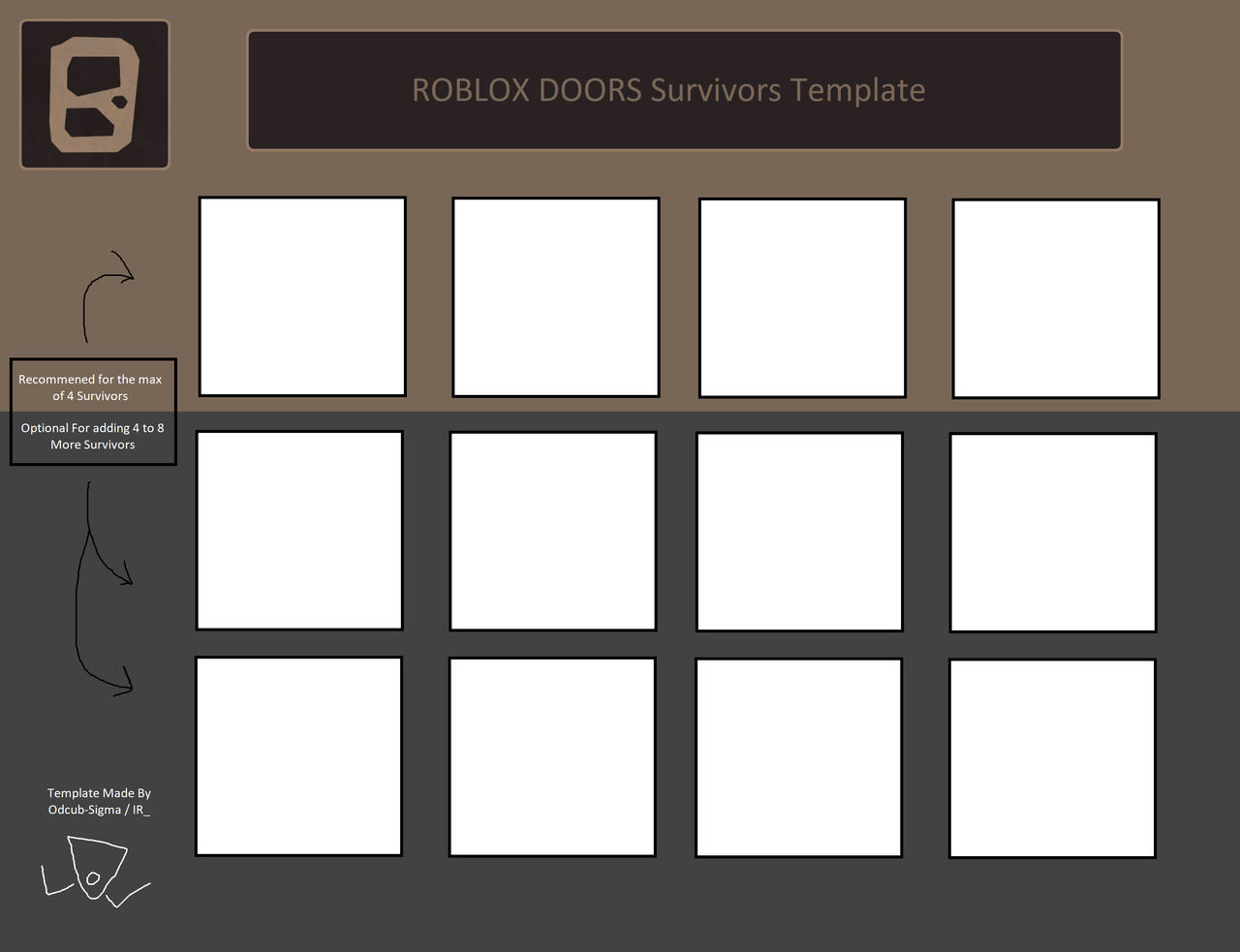 Roblox doors survivors template by odcub