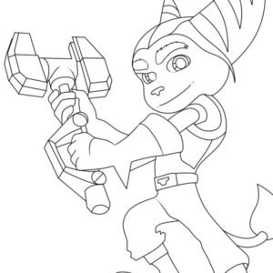 Ratchet and clank coloring pages printable for free download