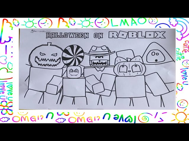 Halloween on game roblox coloring