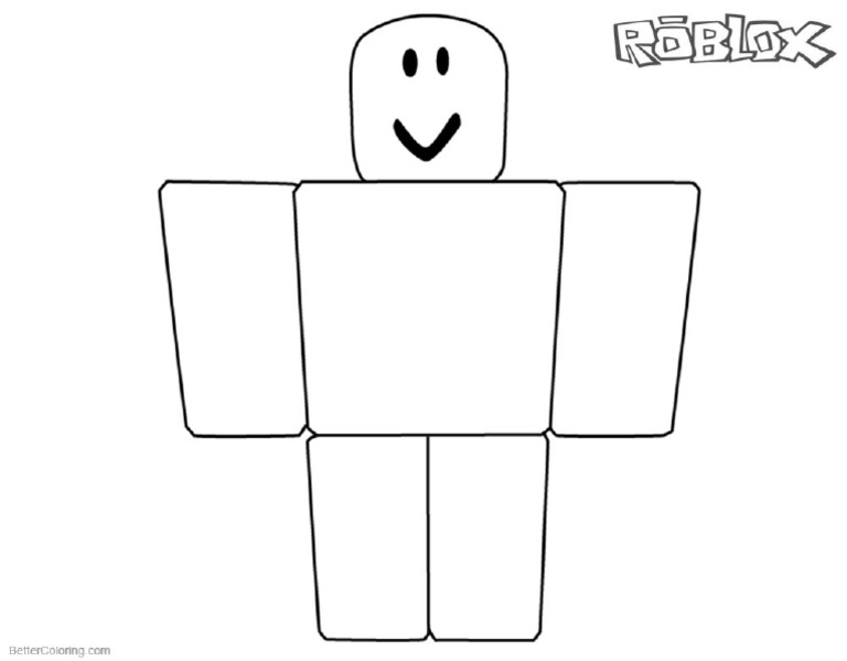 Roblox noob coloring pages simple noob picture pdf