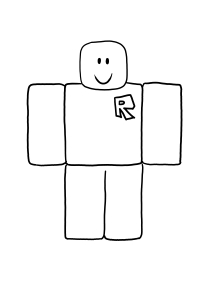 Noob fight render from roblox coloring page