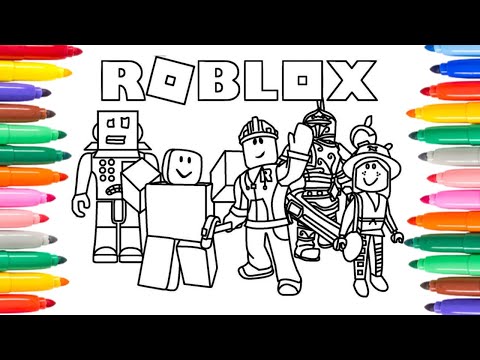 Roblox coloring page drawing roblox how to draw roblox