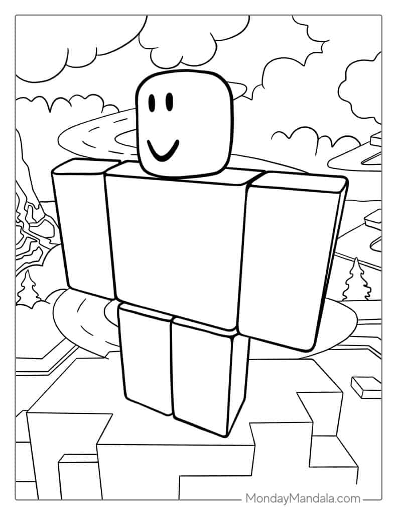 Roblox coloring pages free pdf printables