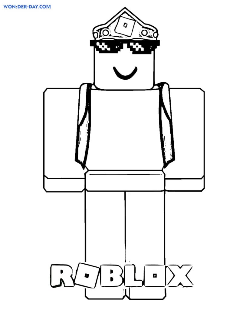 Coloring pages roblox print for free