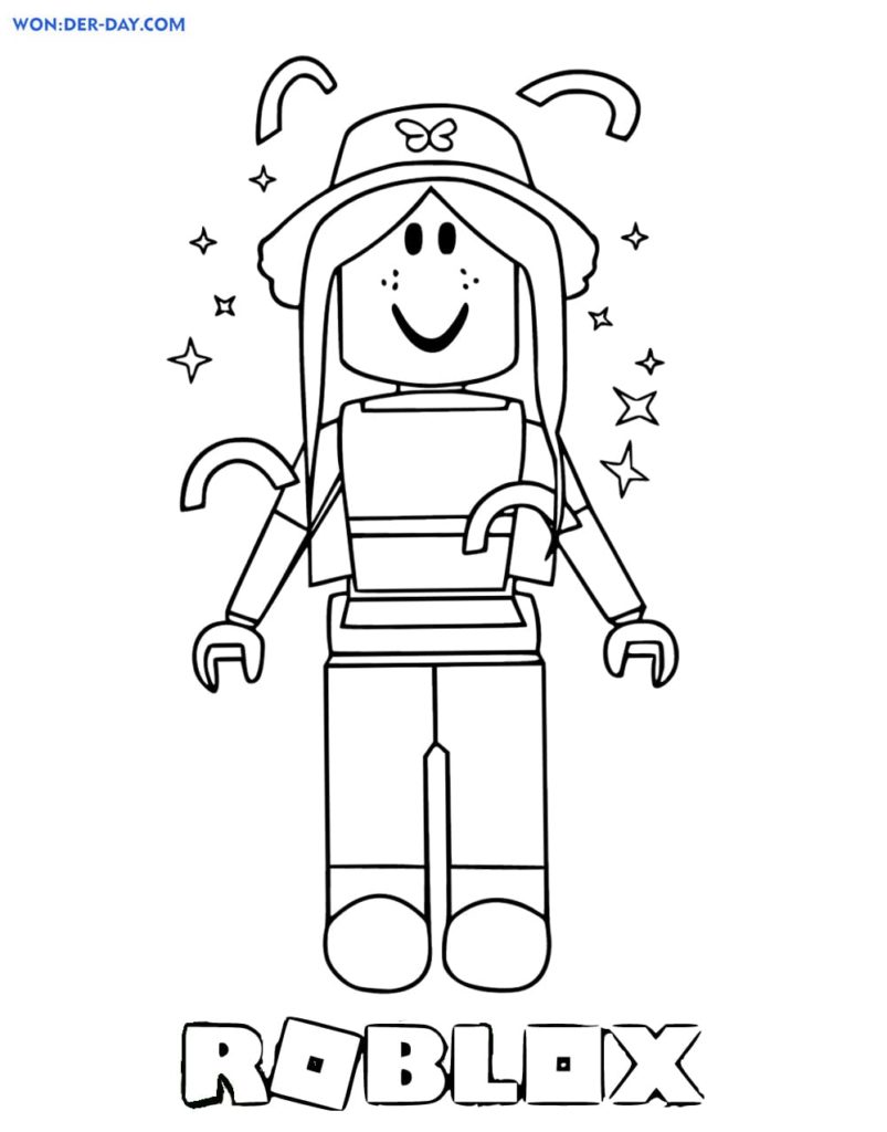Coloring pages roblox print for free