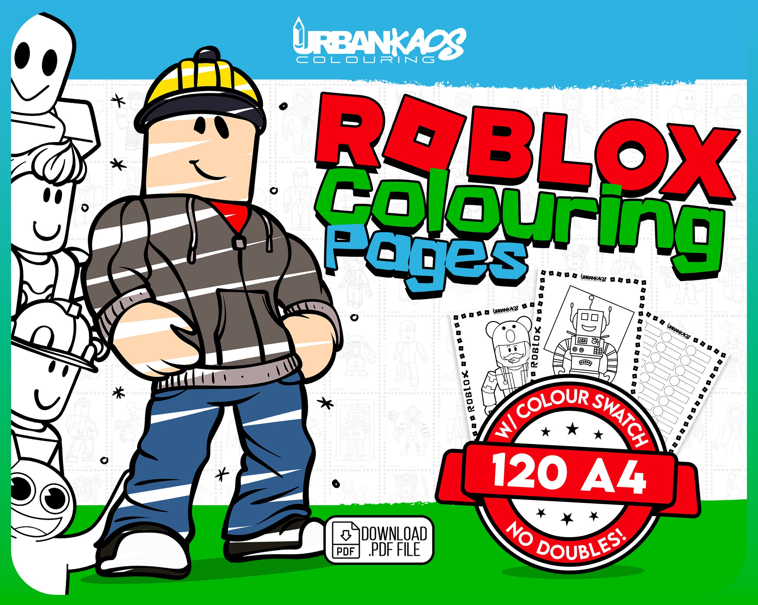 Roblox print yourself colouring pages urban kaos colouring