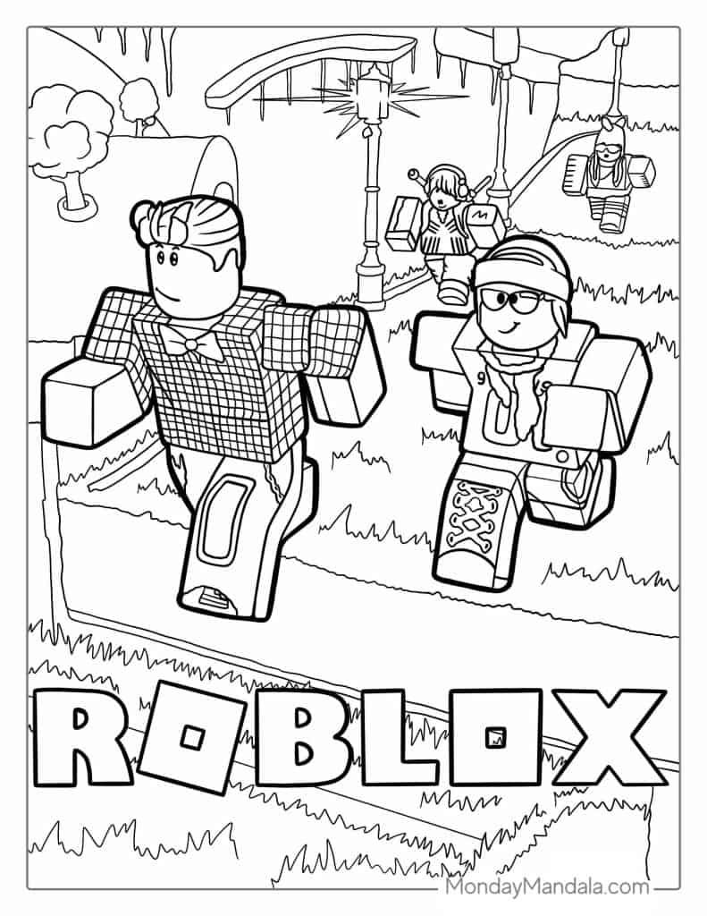 Free printable roblox coloring pages for kids â