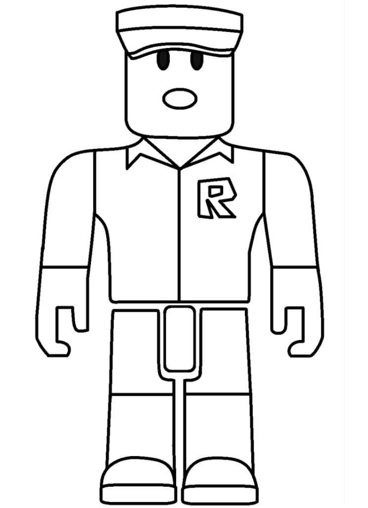Roblox cool coloring page