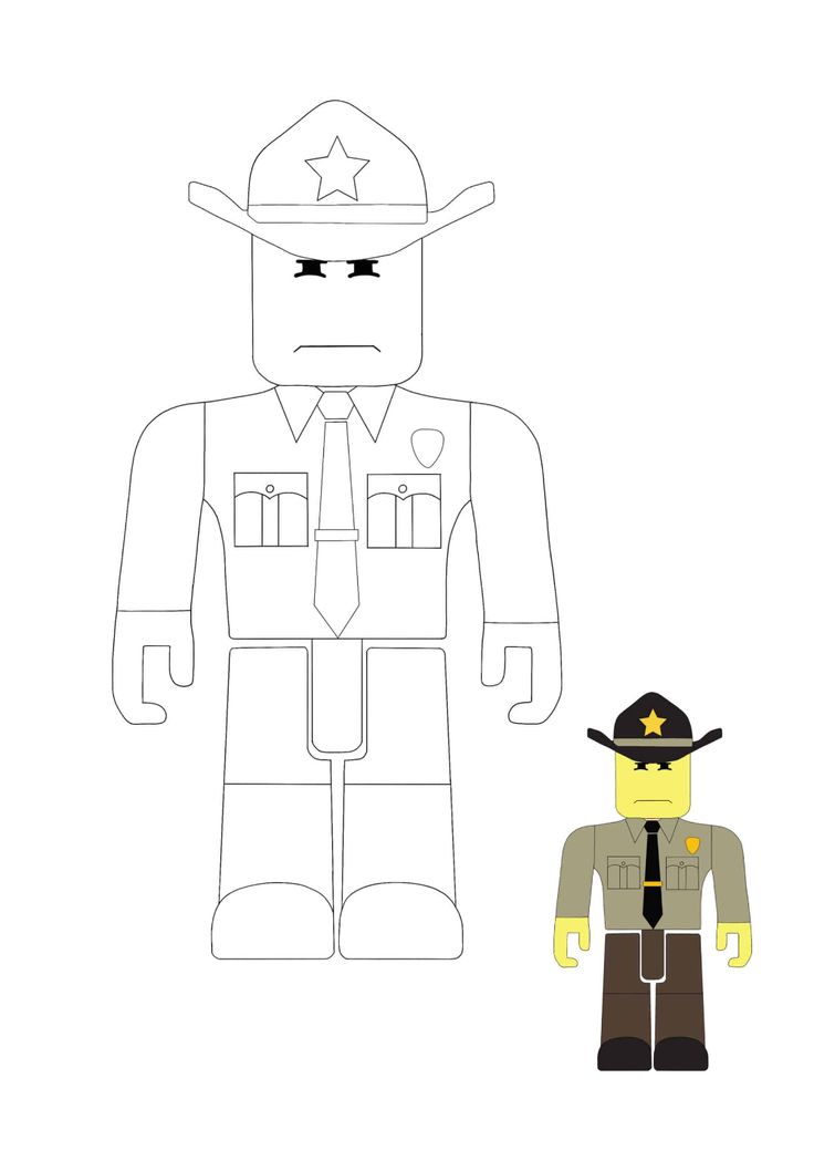Roblox sheriff coloring pages