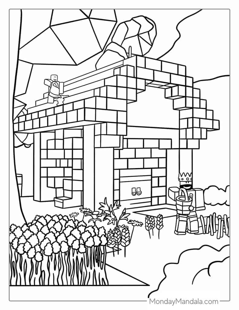 Roblox coloring pages free pdf printables