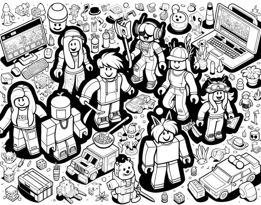 Roblox coloring pages