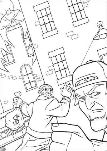 The thief coloring page free printable coloring pages