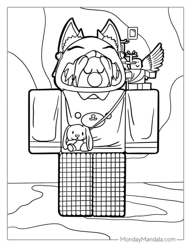 Roblox coloring pages free pdf printables