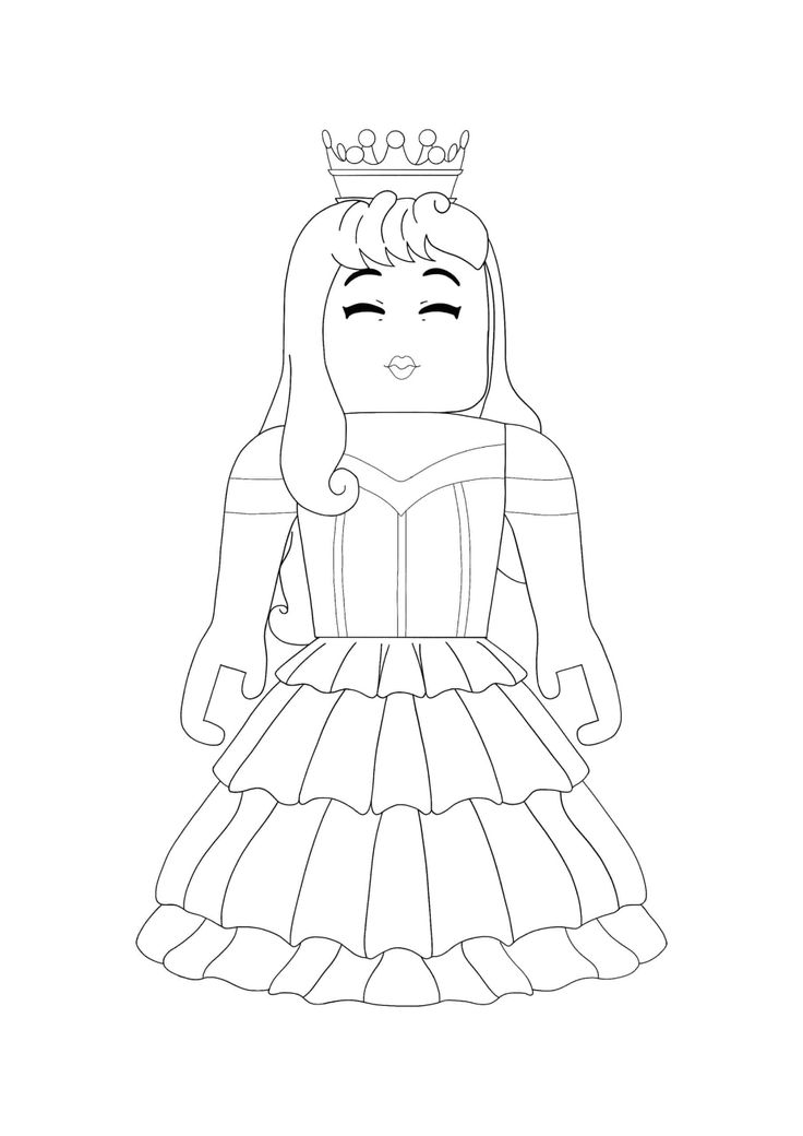 Roblox princess coloring pages