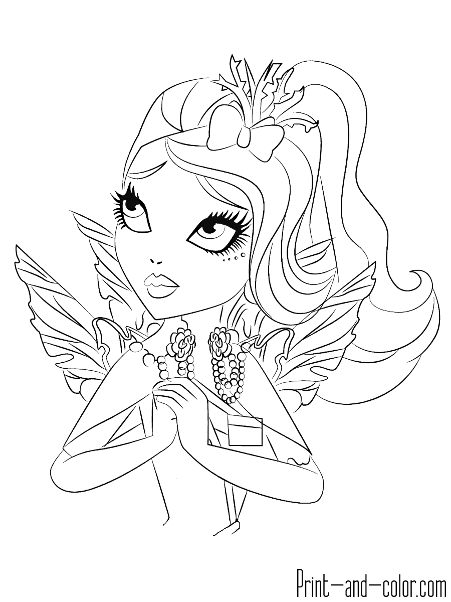 Ever after high coloring pages print and color