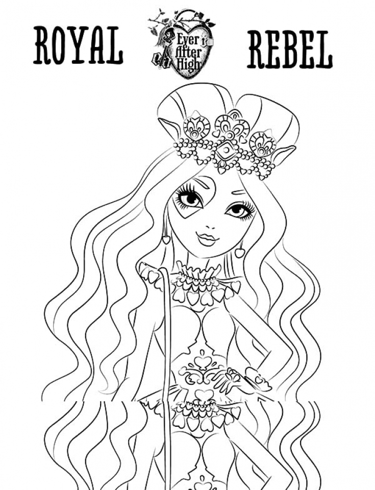 Get this royal rebels ever after high girl coloring pages printable pub