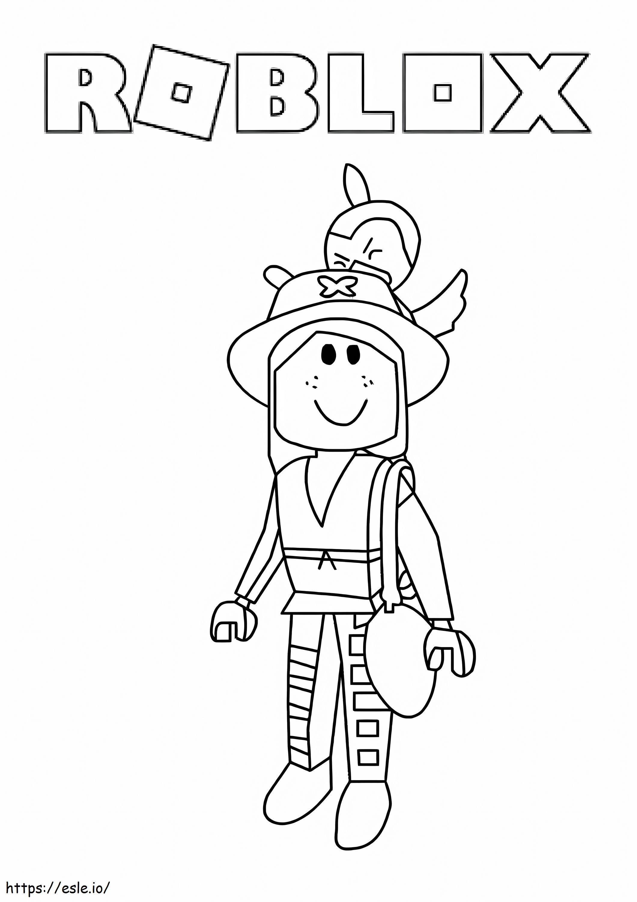 Roblox smiling girl coloring page