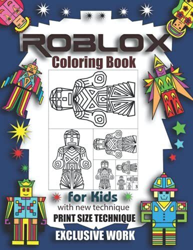 Roblox loring book for kids with new technique print size te
