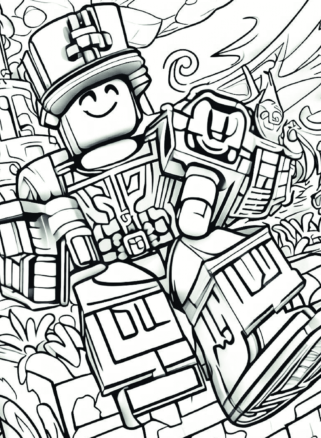 Roblox coloring pages printable free