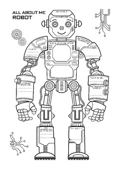 All about me robot printable papercraft template by teach nouhy