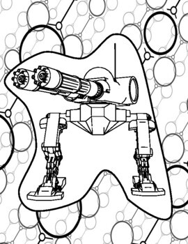 Robot and mech coloring pages by ron brooks tpt