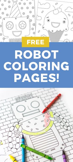 Printable robot coloring pages