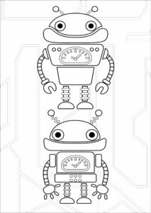 Printable robot coloring pages for kids put that robot in color