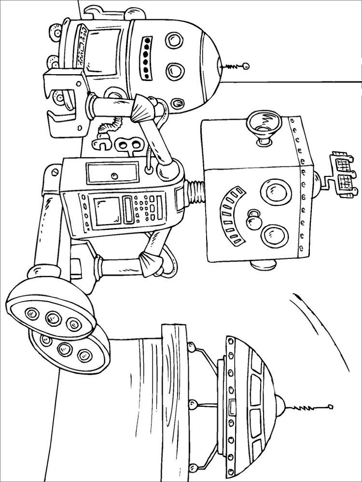 Coloring page toy robot