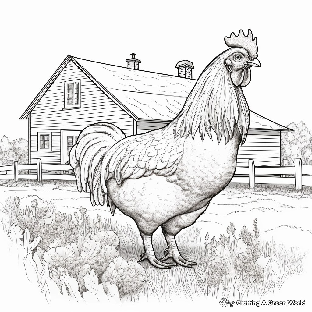 Chicken coloring pages for adults