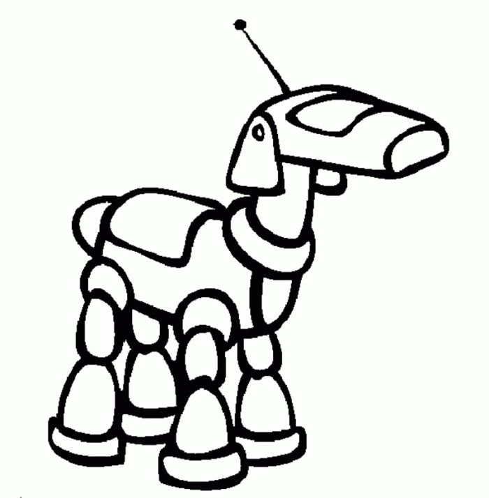 Robot dog coloring pages for kindergarten robot ngæái nhán chá äá
