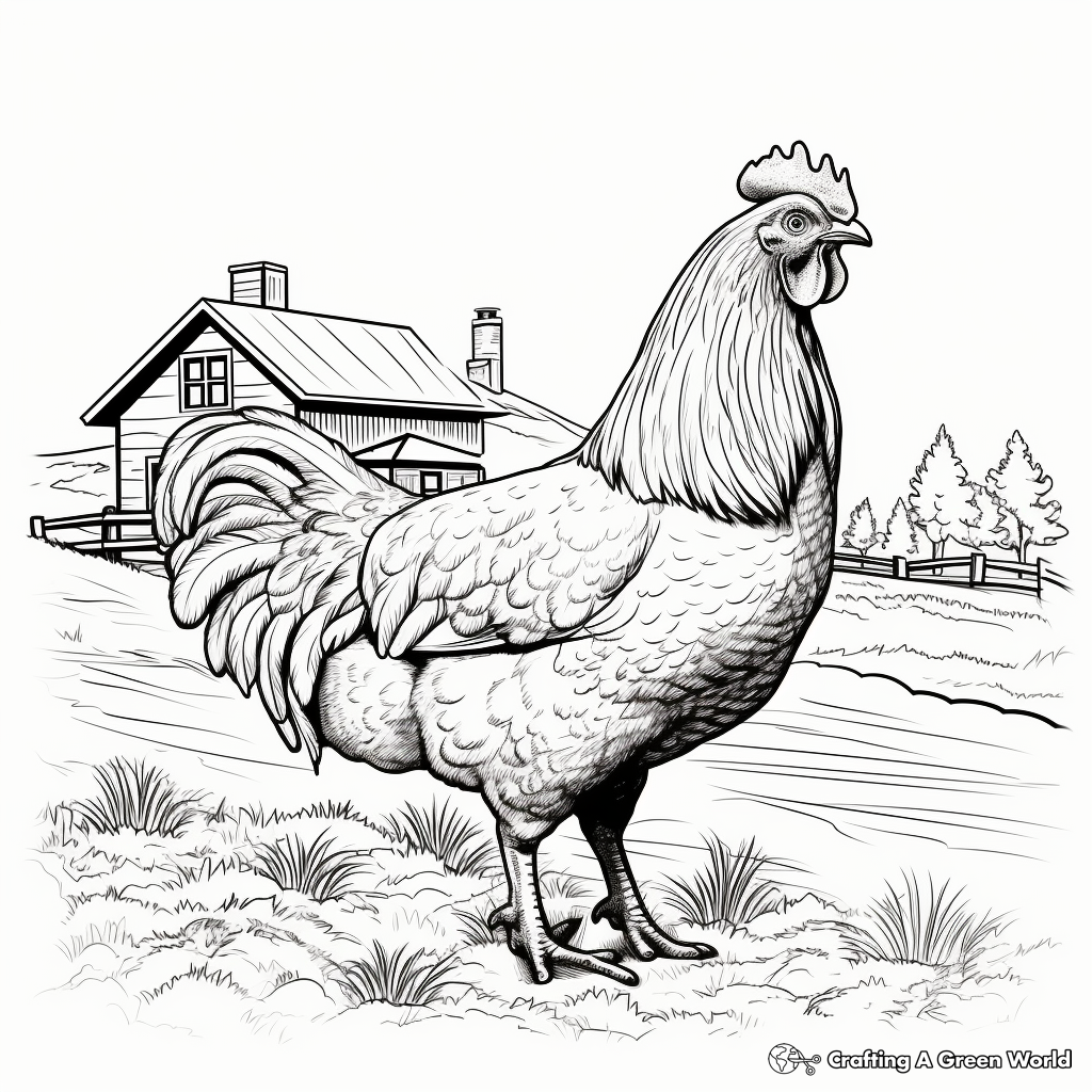 Chicken coloring pages for adults