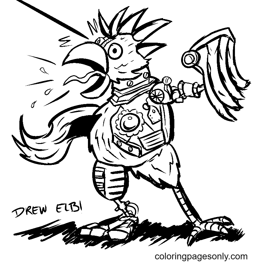 Robot chicken coloring pages printable for free download