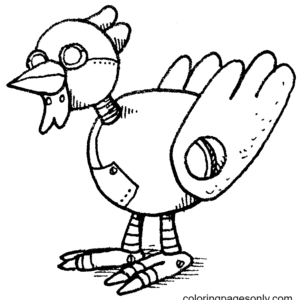 Robot chicken coloring pages printable for free download
