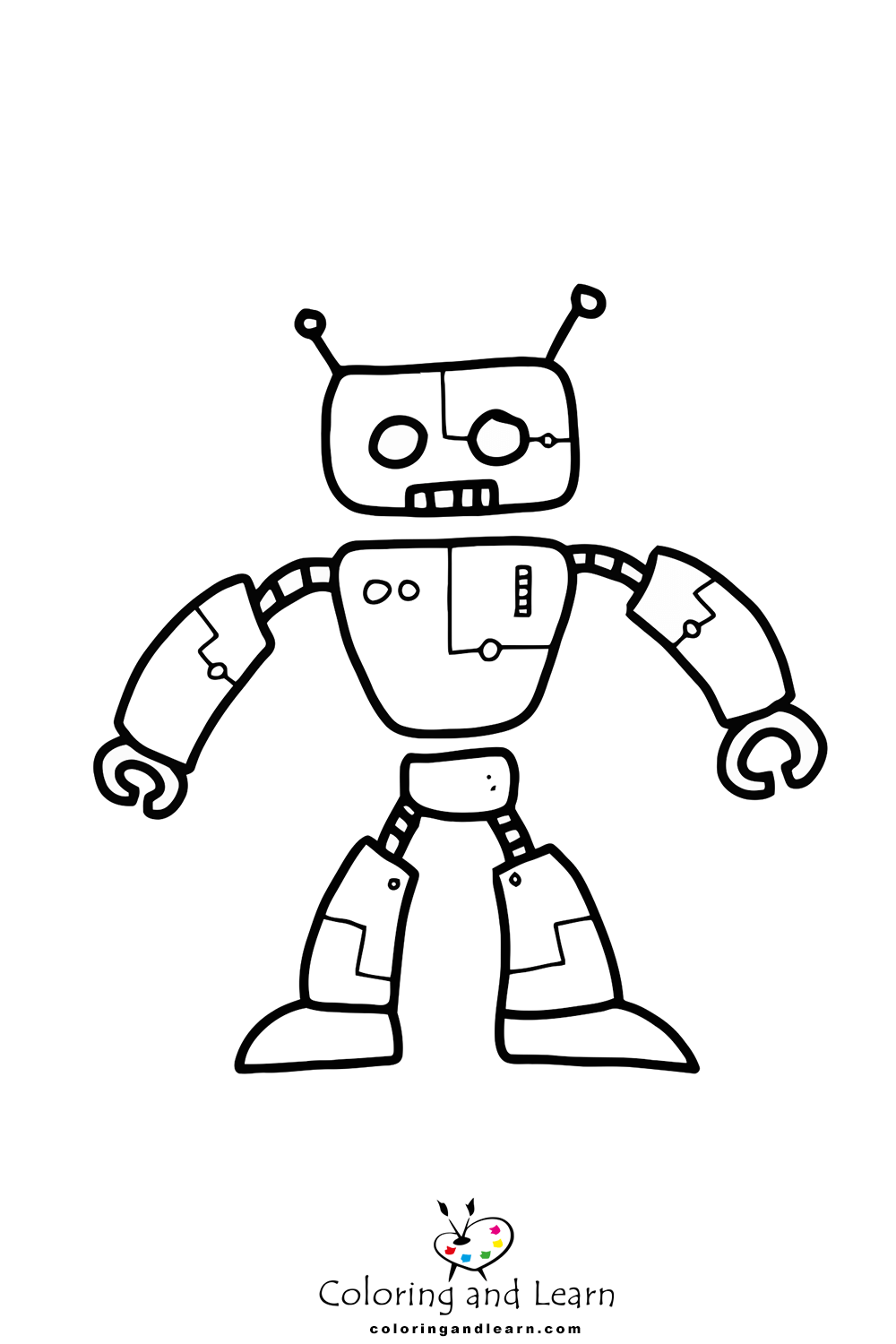 Robot coloring pages