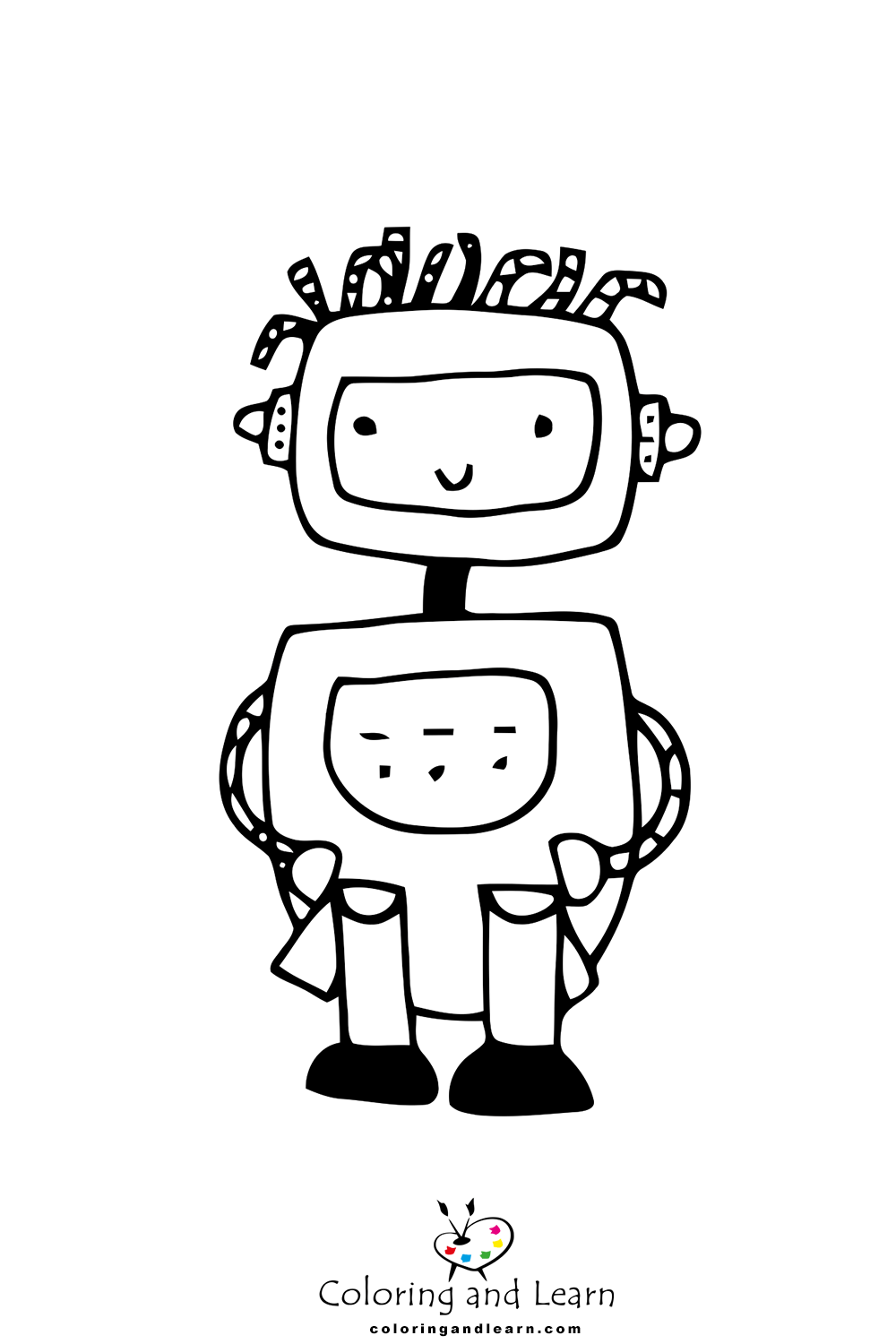 Robot coloring pages