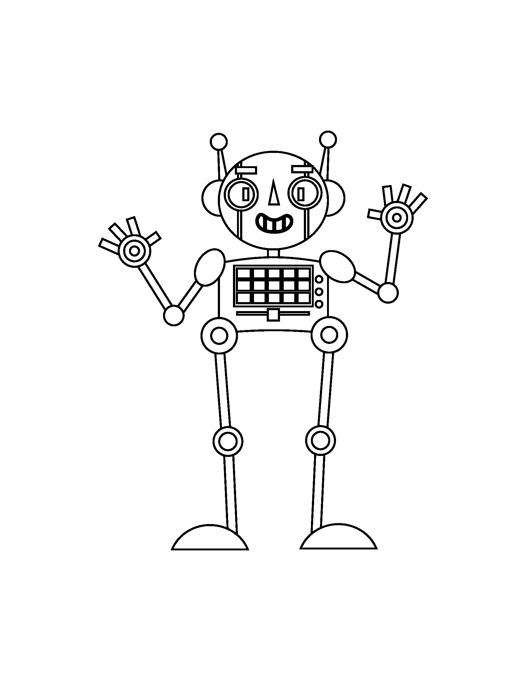 Robot coloring pages