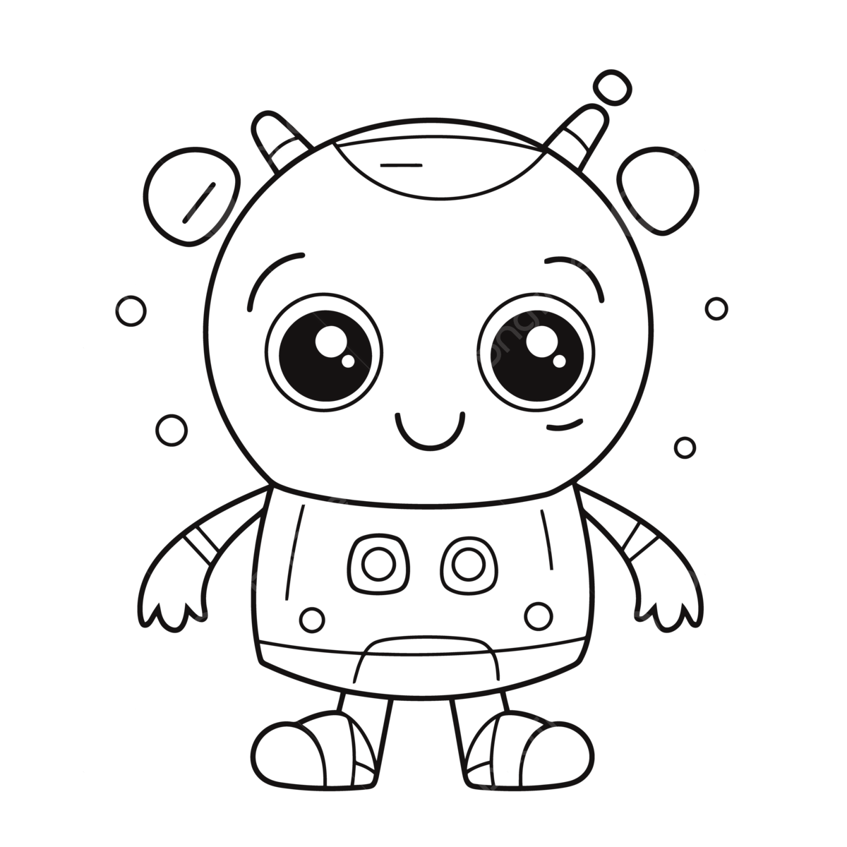 Cute baby robot coloring pages for little children outline sketch drawing vector baby drawing wing drawing robot drawing png and vector with transparent background for free download