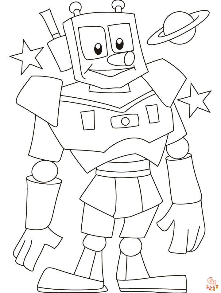 Robot coloring pages
