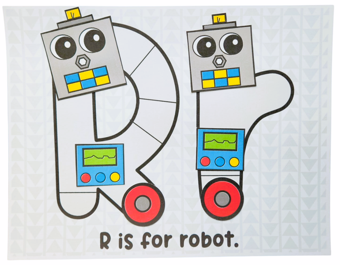 R is for robot craft coloring page