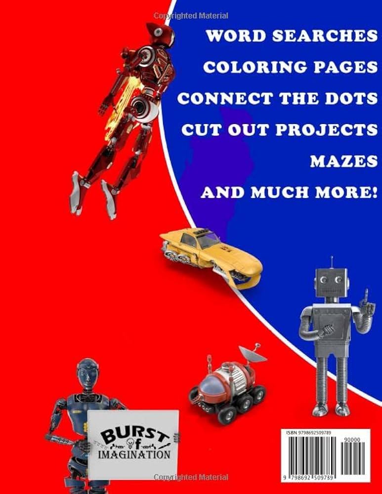 Robot activity puzzles for kids mazes