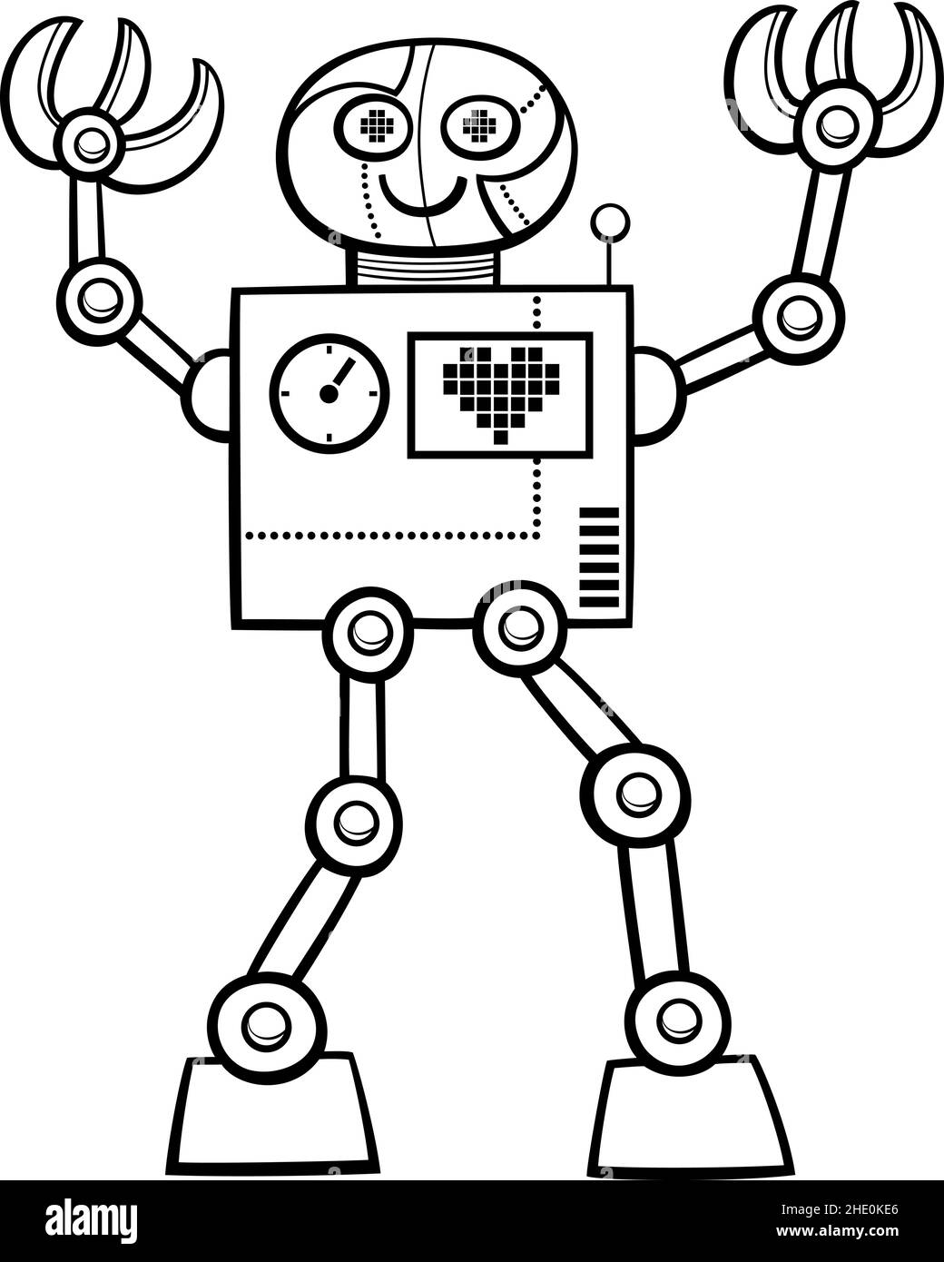 Science fiction book robot cut out stock images pictures