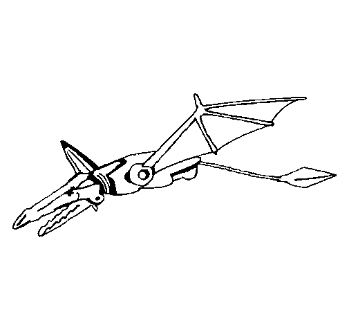 Robot dragon coloring page