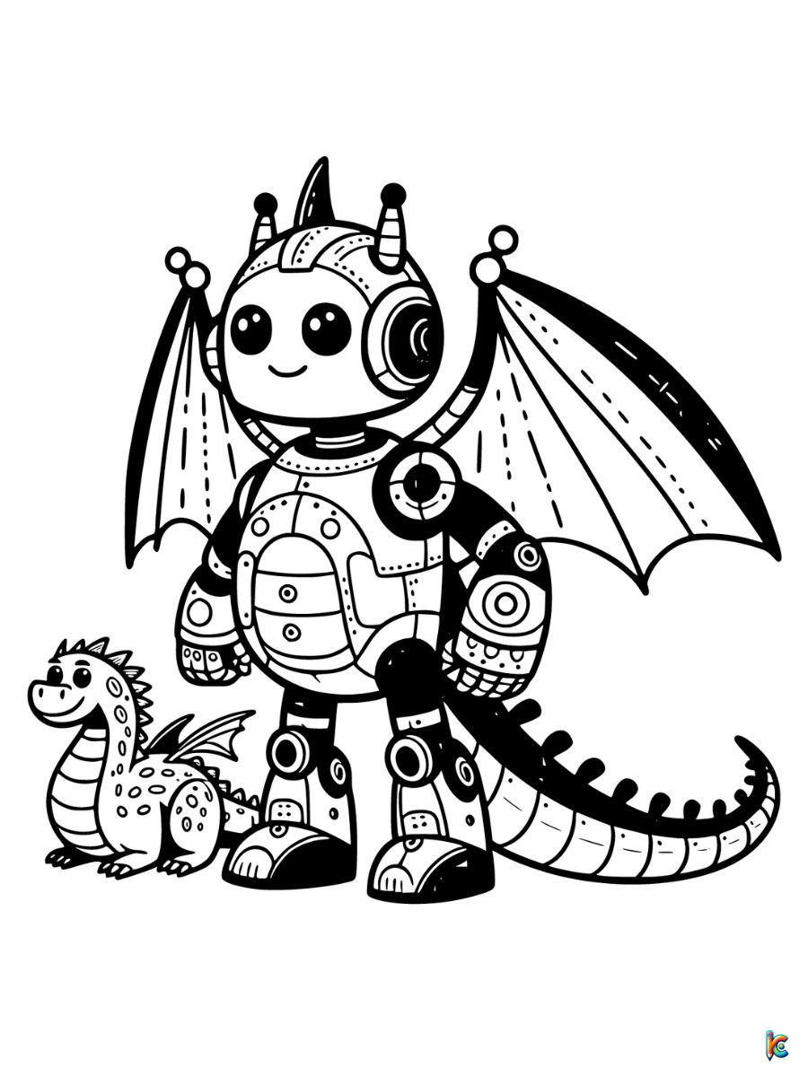 Robot coloring pages â