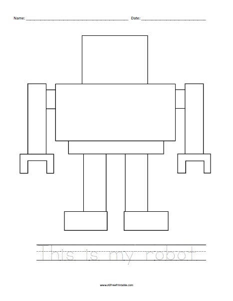 Robot coloring page â free printable