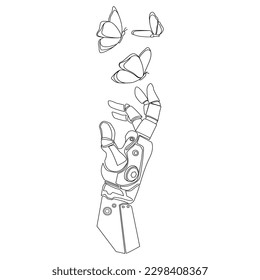 Robot arm vector art graphics