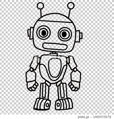Robot with a hand drawing
