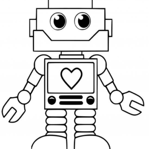Robot coloring pages printable for free download