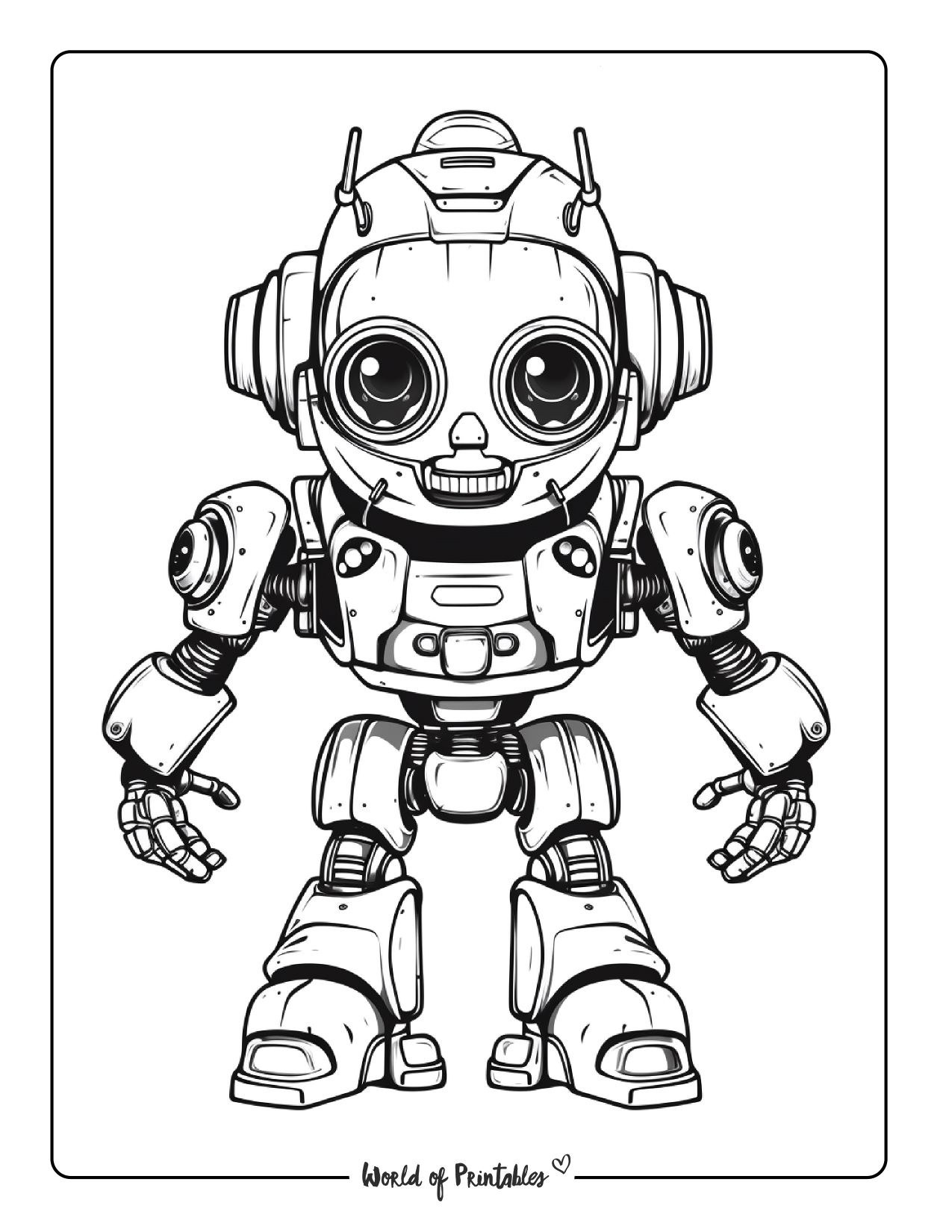Robot coloring pages